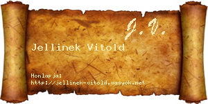 Jellinek Vitold névjegykártya